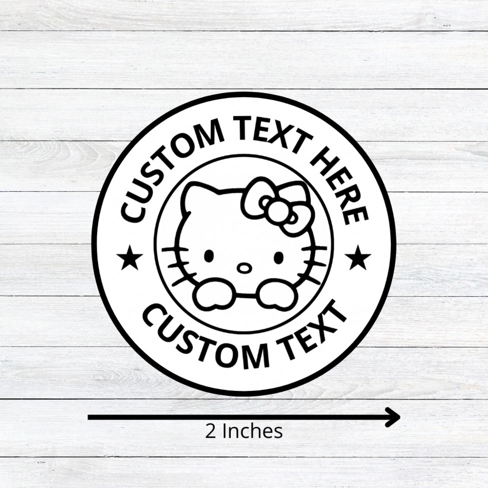 Custom Hello Kitty Sanrio Round Stickers - Picture 13 of 13